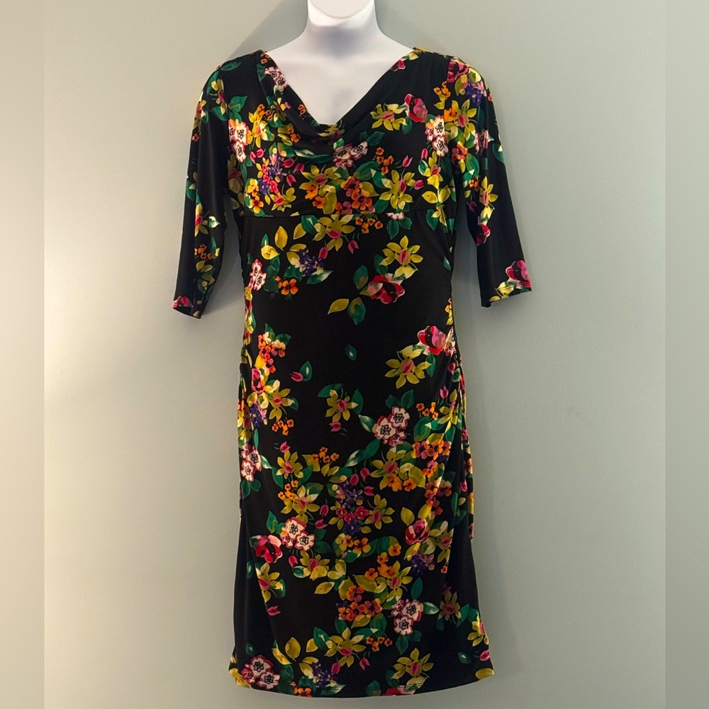 Dress barn floral black dress - Picture 1 of 3